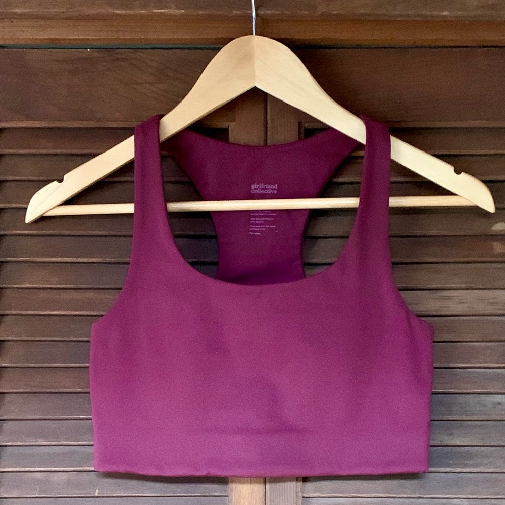 Girlfriend Collective Maroon Sports Bra